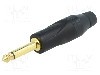 Conector jack, Jack 6,3mm, 2 contacte, tata, AMPHENOL - JM2PB-AU foto