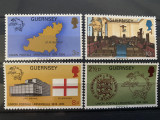Guernsey 1974 Aniversare U.P.U. Uniunea Postala Universala, serie MNH, 4v, Nestampilat