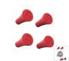 Set capace cauciuc (dopuri) suport telefon mobil cu montaj pe ghidon RAM Mount X-Grip - culoare: rosu (kit 4 bucati)