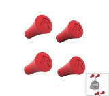 Set capace cauciuc (dopuri) suport telefon mobil cu montaj pe ghidon RAM Mount X-Grip - culoare: rosu (kit 4 bucati)