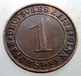 B.207 GERMANIA WEIMAR 1 REICHSPFENNIG 1934 J