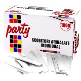 Set 1000 bucati scobitori bambus ambalate individual Misavan, 65 mm