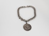 Bratara din argint cu pandantiv religios #2015