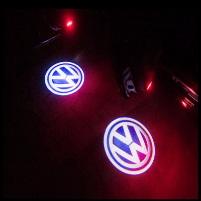 Set 2 lampi dedicate cu logo Volkswagen pentru portiere VW Golf 4,Bora foto