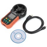 Cumpara ieftin Anemometru profesional PEAKMETER PM6252B pentru masurarea vantului, fluxului de aer, umiditate, temperatura, conector USB