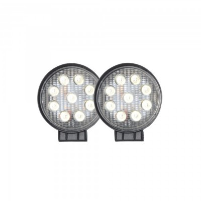 Set 2 x Proiectoare auto, rotunde, 54W/set, 9LED, 12/30V foto