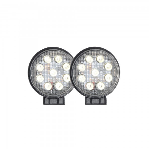 Set 2 x Proiectoare auto, rotunde, 54W/set, 9LED, 12/30V