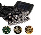 Ghirlanda solara 100 LED-uri, lumina calda, 1W, factor protectie IP44, carcasa PVC, masterLED