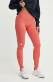 Under Armour leggins de antrenament Train culoarea portocaliu, neted