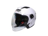 Casca moto semi-integrala cu ochelari pentru adulti, Safebet HF-223, culoare alb... Cod Produs: MX_NEW ROY10418
