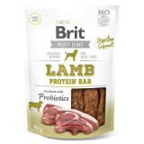 Brit Jerky Lamb Protein Bar, recompense c&acirc;ini, Batoane proteice Miel, 80g