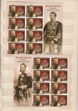 ROMANIA 2023 LP 2417 ALEXANDRU IOAN CUZA 150 ANI DE LA MOARTE 2 MINICOLI CU MANSETE ILUSTRARE MNH NESTAMPILATE