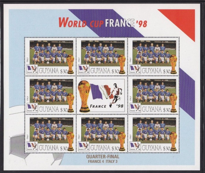 GUYANA 1998 FOTBAL CAMPIONATUL MONDIALA ITALIA