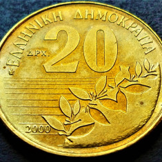 Moneda 20 DRAHME - GRECIA, anul 2000 * cod 1241 B = UNC / Dionysios Solomos