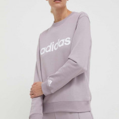 adidas hanorac de bumbac femei, culoarea roz, cu imprimeu IS2100