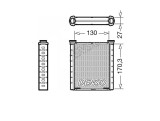 Radiator incalzire habitaclu Nissan Micra 2017-, 130x170x27mm, J.Deus 27B2N81X