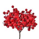 Crenguta Decorativa de Craiciun cu Pomusoare Rosii 29cm
