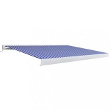 Copertina motorizata tip caseta, albastru si alb, 350 x 250 cm