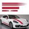 Set 5 stickere autoadezive Tuning, model &quot;Racing Stripes V1&quot;, dimensiune 190 cm, culoare Rosie