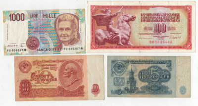 Bancnote de colectie -Rusia, Italia ,Yugoslavia foto
