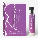 Mostră parfum cu feromoni PHEROSTRONG Pheromone Flare Women, pentru femei, cu note de piper roz, trandafir, vanilie de Madagascar, roz, 1 ml