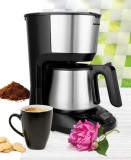Cafetiera Digitala Heinner HCM-D750SSBK, 1.25L, 750W, Inox, Timer, LCD, Anti-picurare