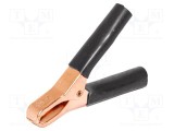 Bornă crocodil 75A MUELLER ELECTRIC neagră, capacitate prindere max. 29mm