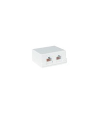 Priza dubla UTP CAT5 RJ45 8p8c alba foto