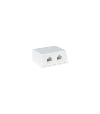 Priza dubla UTP CAT5 RJ45 8p8c alba foto