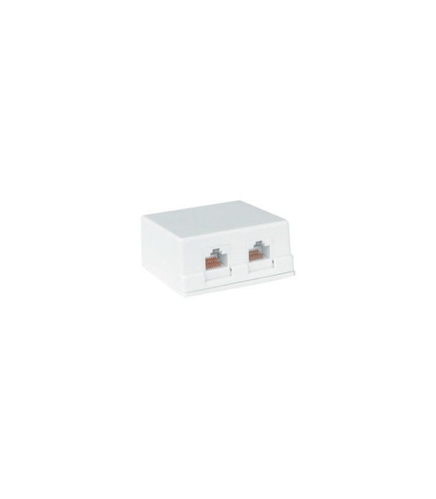 Priza dubla UTP CAT5 RJ45 8p8c alba
