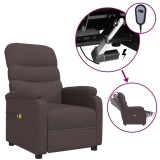 Cumpara ieftin Fotoliu de masaj electric, maro inchis, material textil