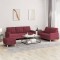 vidaXL Set canapea cu perne, 3 piese, roșu vin, material textil 3201320