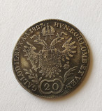 Austria - 20 Kreuzer 1827 A - Argint