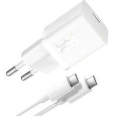 Incarcator retea Baseus GaN5 Pro, Quick Charge 30W, 1 x USB Type-C, include Cablu USB Type-C la USB Type-C 100W 1m, albastru