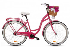 Bicicleta Dama Goetze&amp;reg; Colorus 1 viteze Roata 28&amp;quot;, 160-185 cm inaltime, Roz foto