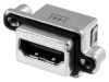 Conector HDMI 19 PIN Aurit &icirc;n unghi 90&deg; THT IP67