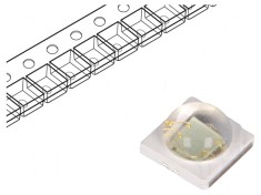 LED Putere Cyan 3W 70-83lm 130? foto