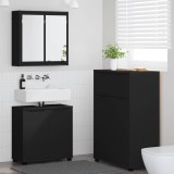 VidaXL Set de mobilier pentru baie cu sertar 3 pcs Negru Lemn compozit 3403851