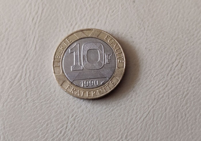 Franța - 10 francs / franci (1990) monedă s405
