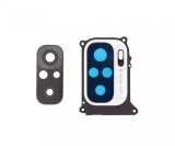 Geam Cameră Xiaomi Redmi Note 10, Alb + Ramă, Piese Schimb Originale