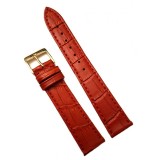 Cumpara ieftin Curea Ceas &bdquo;Monochrome Red&rdquo; 7A1-R &ndash; Piele Naturală Premium cu Cusătură Asortată