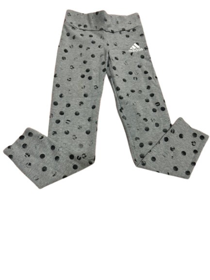 Pantaloni sport fetita , culoarea gri , model buline , marimea 6-7 ani