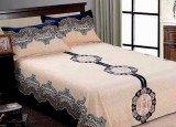Cumpara ieftin Lenjerie de pat matrimonial cu husa elastic pat si fata perna patrata, Royal queen, bumbac mercerizat, multicolor