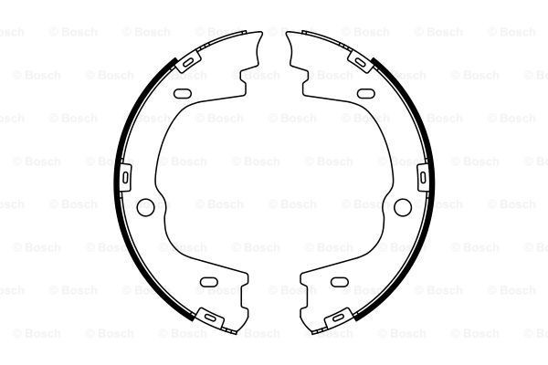 BOSCH 0 986 487 778 Set saboti frana, frana de mana