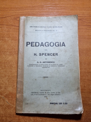 pedagogia lui h. spencer - din anul 1915 foto