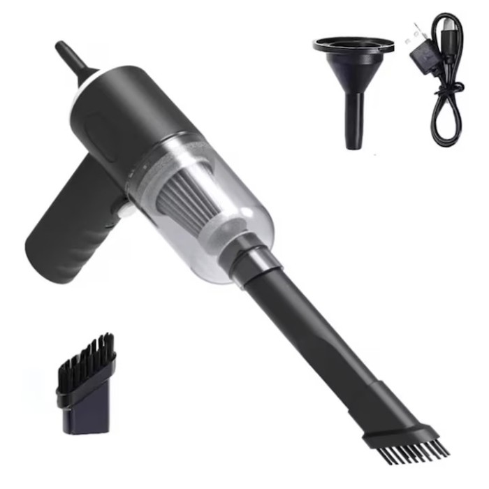 Aspirator Portabil 3-in-1, Aspirare Si Suflare, Incarcare USB, 120 W, Filtru HEPA lavabil, 5 accesorii, Ideal pentru Casa, Masina si Birou