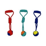 Set 3 jucarii de antrenament pentru caini, cu mingie si funie