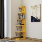 Biblioteca Tlos cu 6 rafturi, diverse culori, 50 x 150 x 22 cm