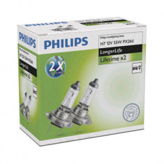 Bec Philips H7 12V 55W Longer Life Set 2 Buc 12972ELC2