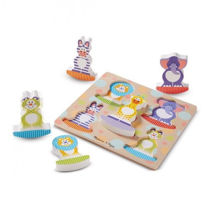 Puzzle bebe Safari Balance Melissa and Doug, 1 an+ Puzzle bebe Safari Balance Melissa and Doug, 1 an+